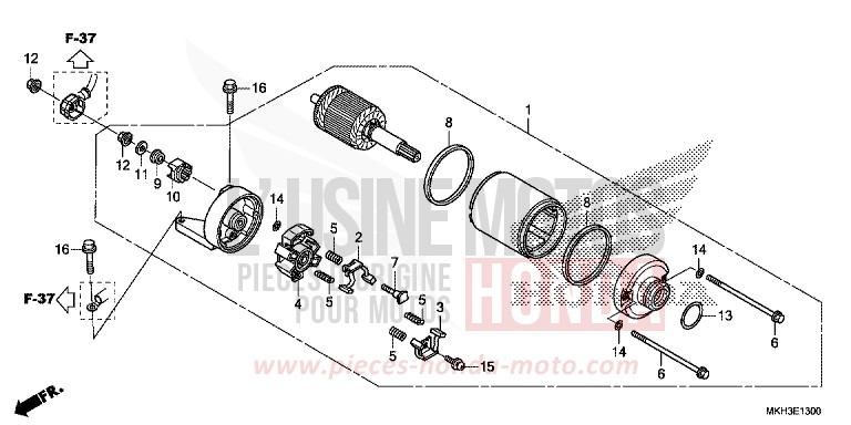 STARTER MOTOR for X-ADV 750 CANDY CHROMOSPHERE RED (R381) from 2018